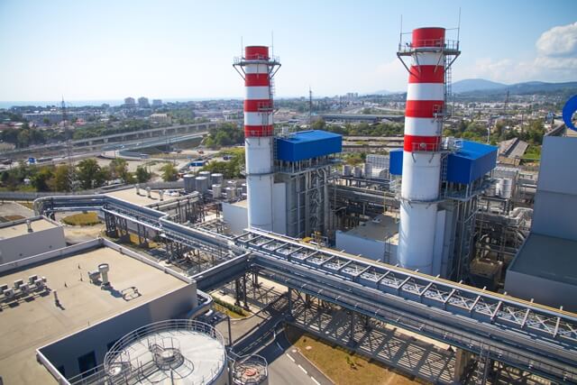 termoelétrica produzindo energia