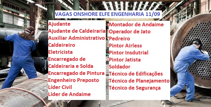 Elfe recruta em mais de 20 funções, para projetos em Vitória