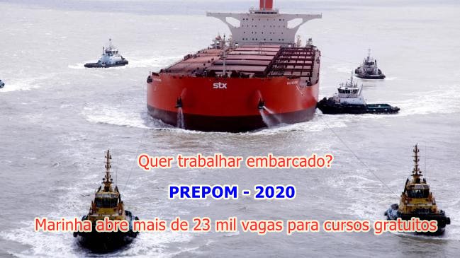 PREPOM 2020 Marinha abre 23 mil vagas em cursos gratuitos de qualificação e aprimoramento na área offshore em todo o Brasil
