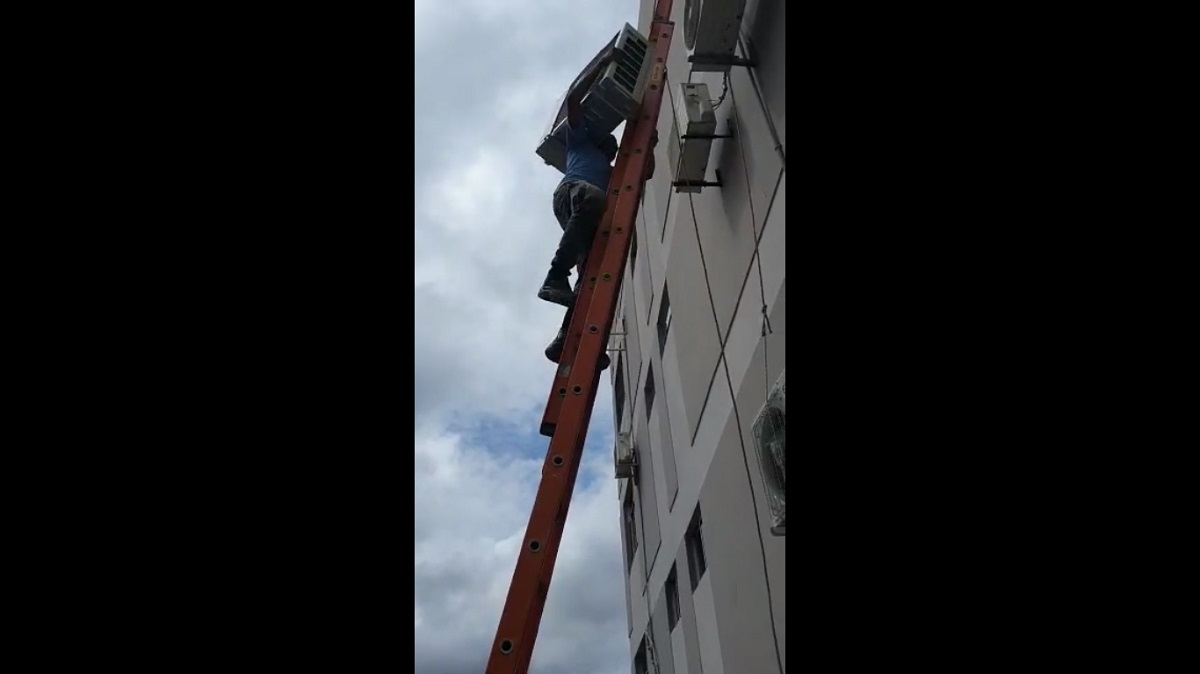 acidente segurança ar condicionado NR