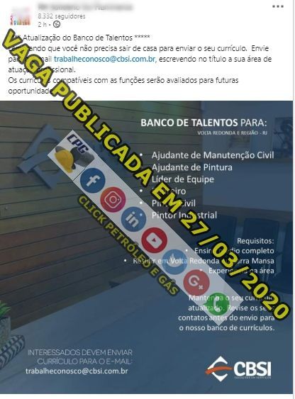 Mason, assistant, painter, and many more job openings for civil construction works in Rio de Janeiro