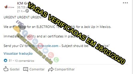 ICM Group calls for Brazilians for offshore job openings on a Jack Up platform in Mexico