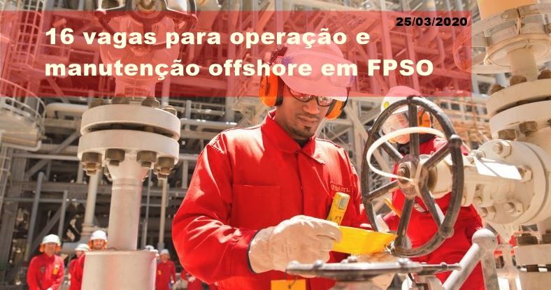 16 vagas de ensino médio e superior para operação e manutenção offshore abertas ontem (24) pela Wood Group