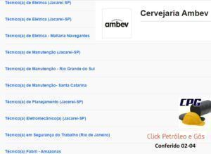 Ambev, vacancies, technicians, 2