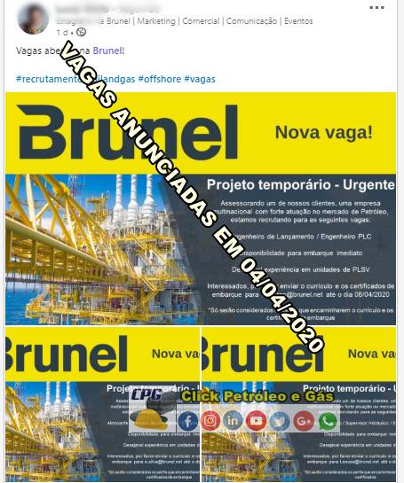 Urgent offshore recruitment process with resume registration until April 6 at an oil multinational