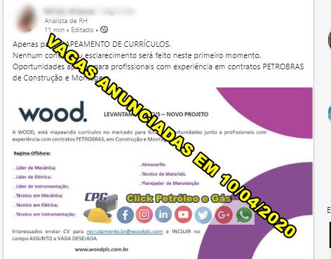 Professionals with experience in Petrobras contracts for Construction and Assembly called for resume submission in an oil and gas multinational