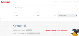 ale combustiveis, job vacancies, commercial