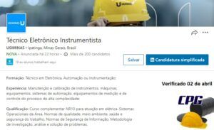 usiminas, vagas, técnico eletrônico, minas gerais
