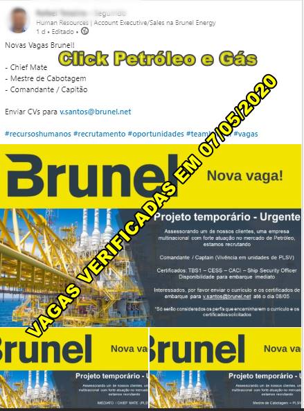 Temporary offshore project demands job vacancies for mariners, today May 7th