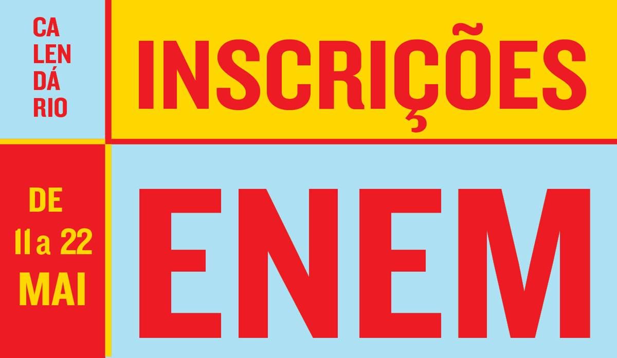 Mesmo com a pandemia as inscrições para o Enem começam hoje, 11 de maio