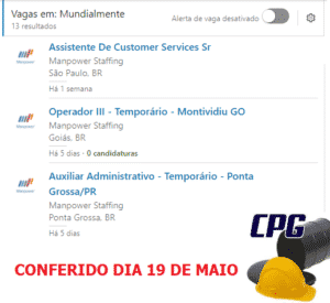 manpower 19 de maio, vagas de emprego, são paulo, recrutamento