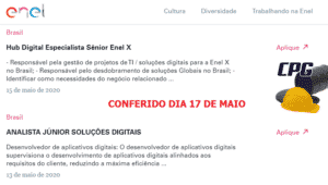 job openings, enel, may 17, electric energy, rio de janeiro