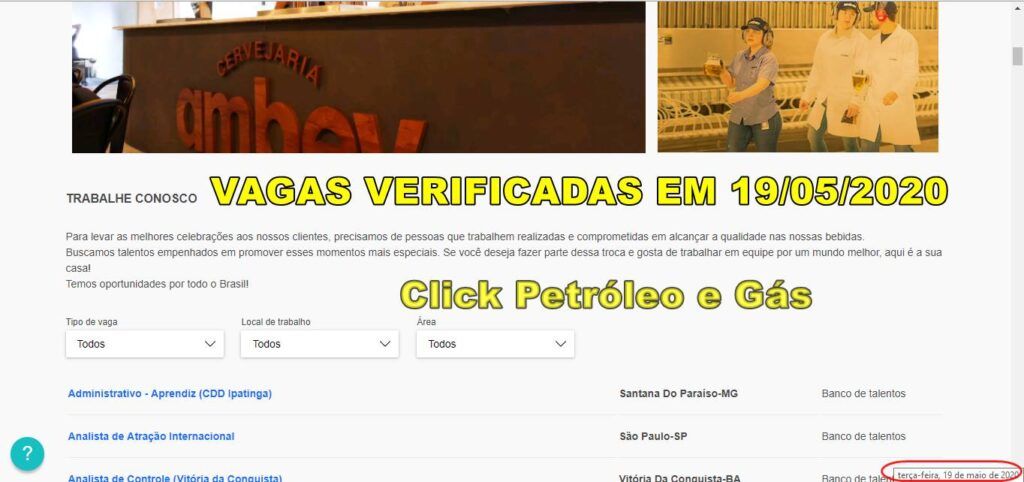 Ambev starts resume registration for high school and higher education for RJ, SP, MG, SC, BA, ES, CE, PI, and AL