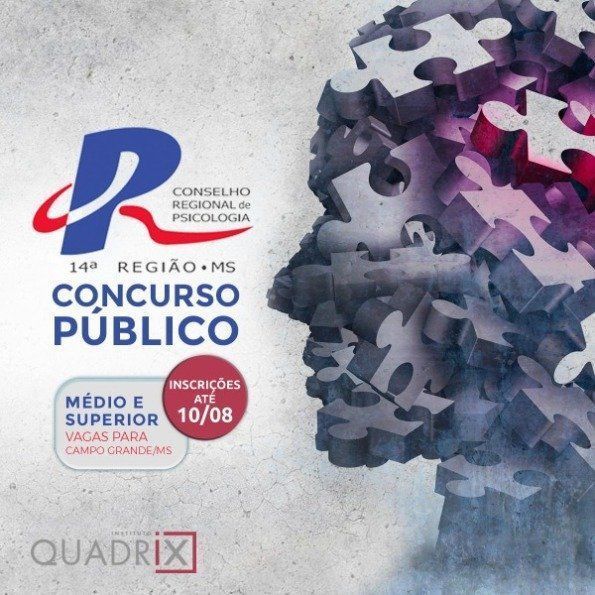 CRP-14 MS concurso público Mato Grosso do Sul médio superior Conselho Regional de Psicologia