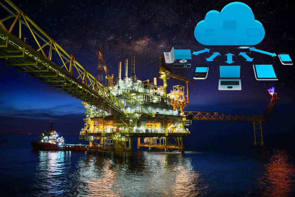 óleo e gás cloud nuvem