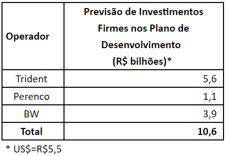 Investment Table for Campos Basin Assets Previously Owned by Petrobras