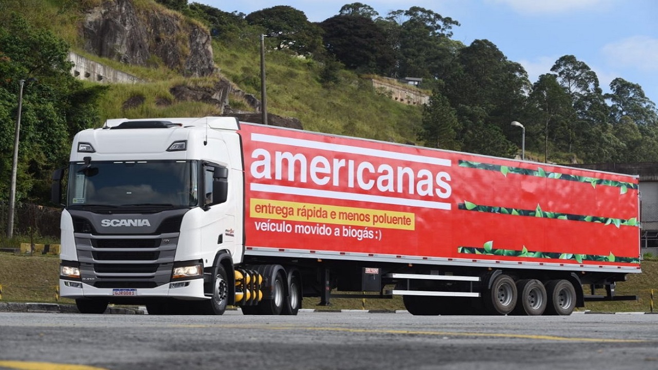 B2W - Americanas -GNV - Biometano - caminhões