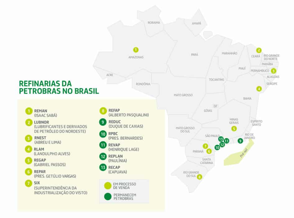 Petrobras refineries being sold