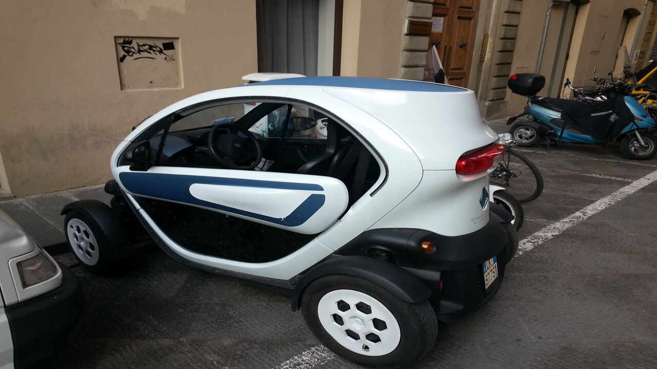 Electric cars are already common in Europe. Here, one in Italy.