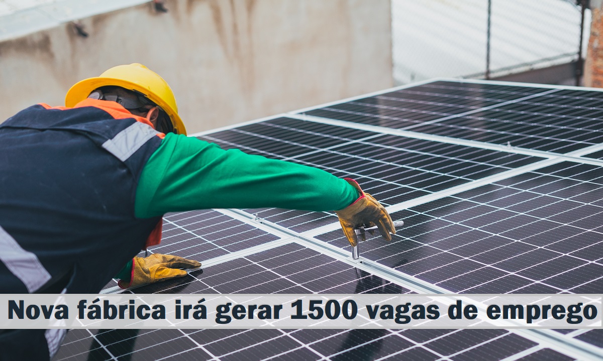 Painéis solares, fábrica, solar