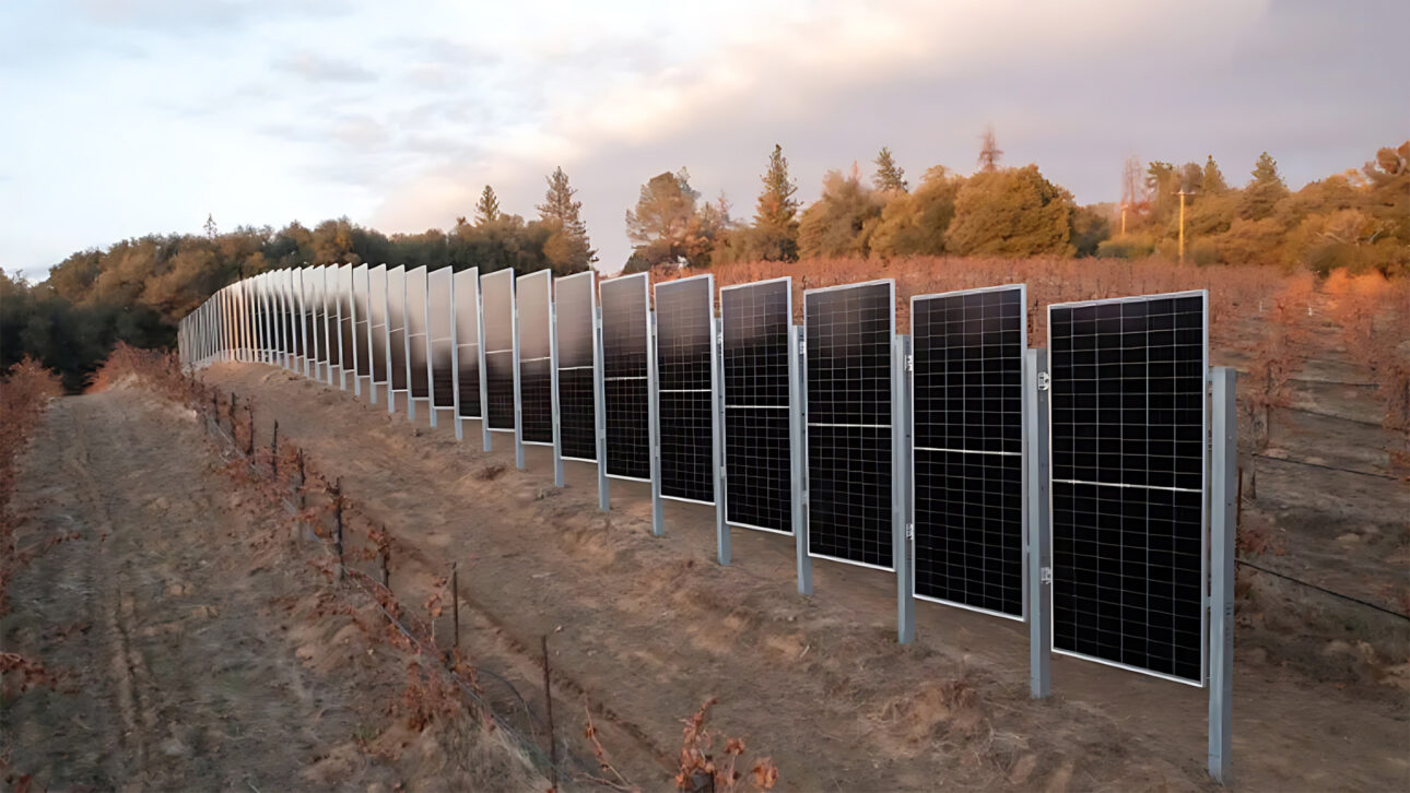 Vertical solar energy systems created by an American company can be used as residential or public fences, along roads and even next to train tracks