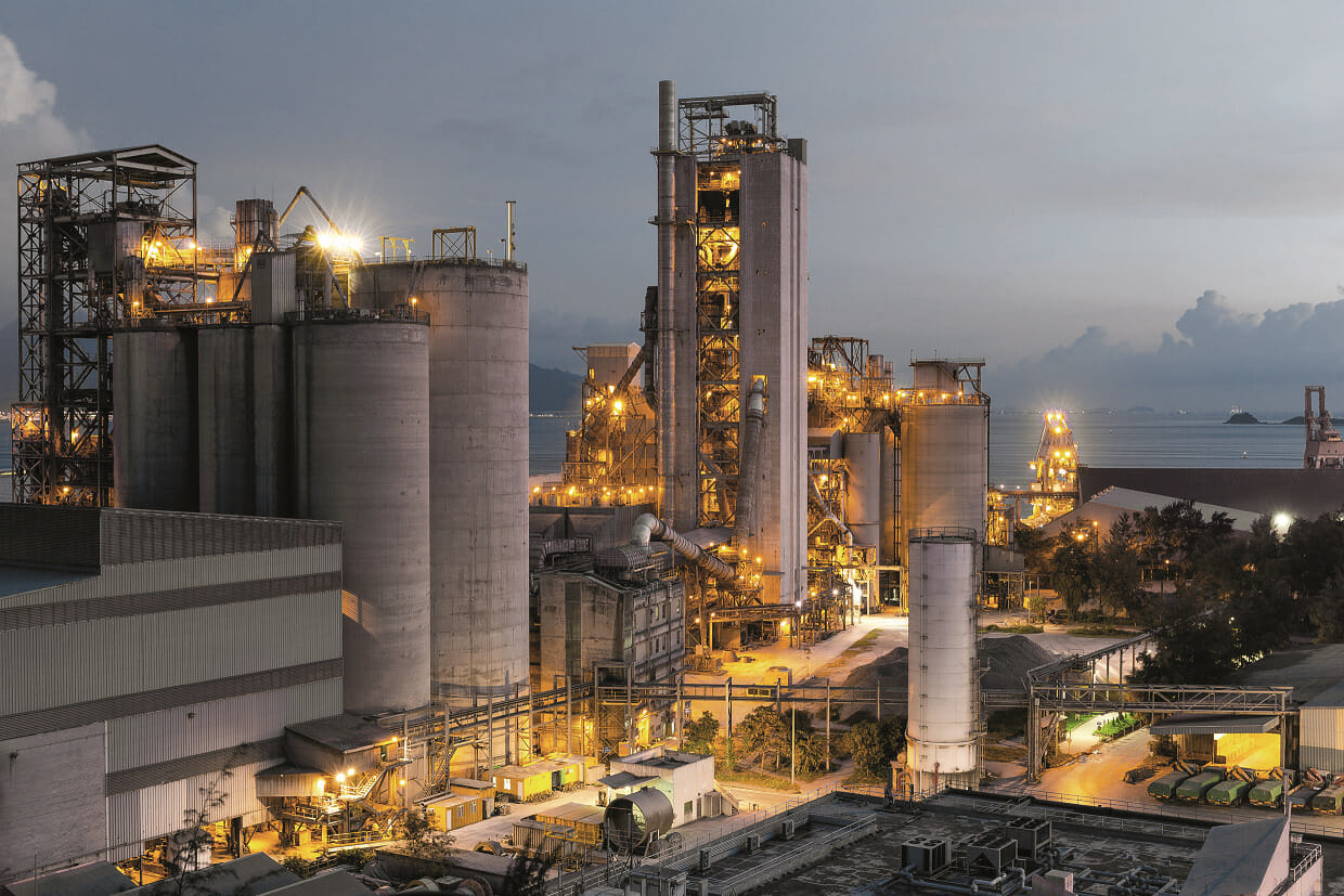 Planta e fábrica de cimento