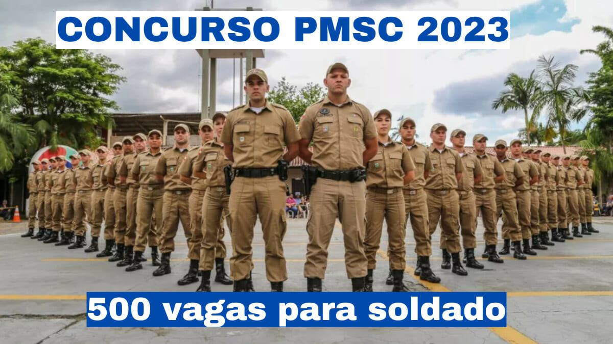 As inscrições para participar do concurso público da PMSC já estão abertas! O processo irá recrutar 500 soldados para integrar a Polícia Militar de Santa Catarina.