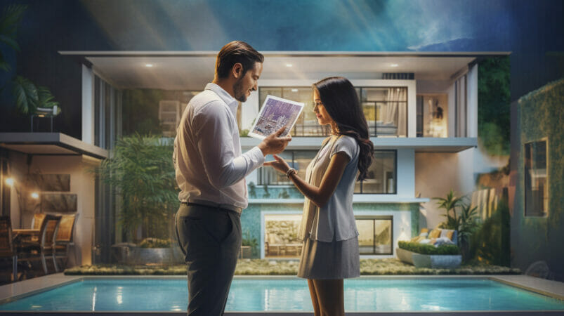 couple buying their dream house