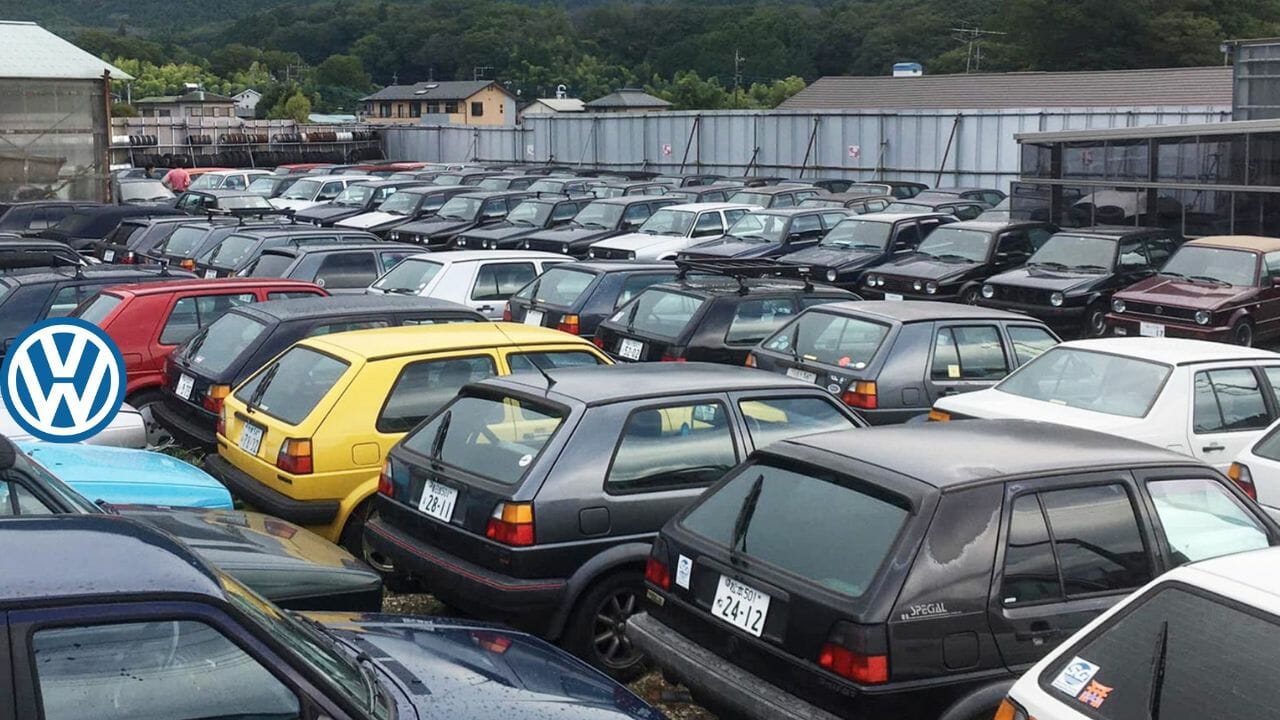 Japanese preserves more than 200 Volkswagen Golf cars in a 'sanctuary' where he restores the vehicles
