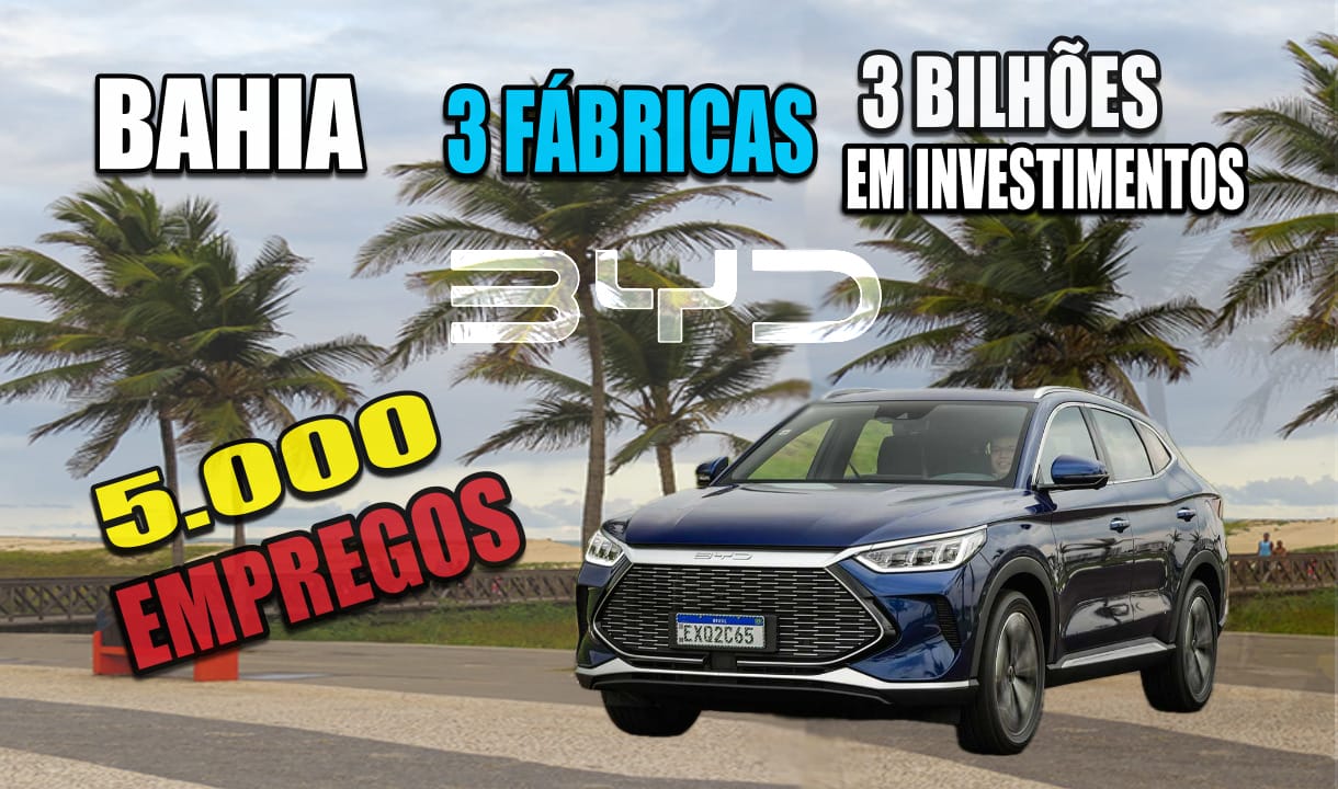 BYD - bahia - salvador - emprego - china - carros elétricos - preço - ferro - lítio - Camaçari
