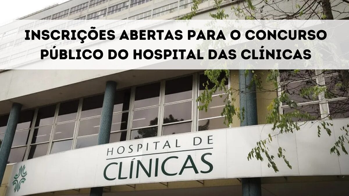 As inscrições já estão abertas para os profissionais que desejam concorrer as vagas ofertadas no concurso público Hospital de Clínicas e atuar em Porto Alegre.