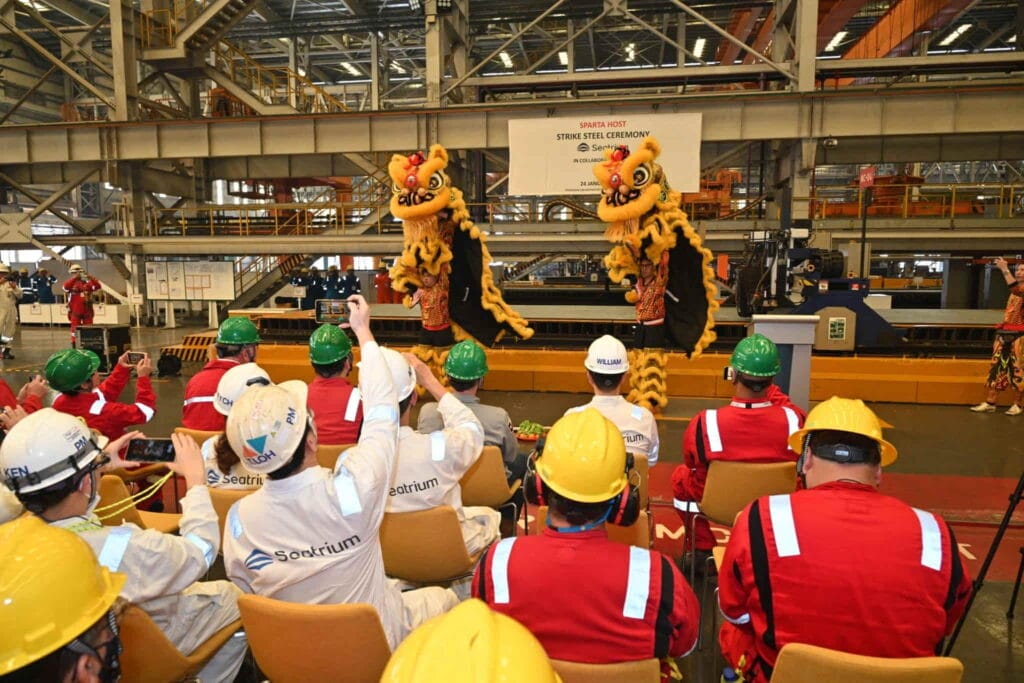 Steel manufacturing ceremony Seatrium Shell Gulf of Mexico