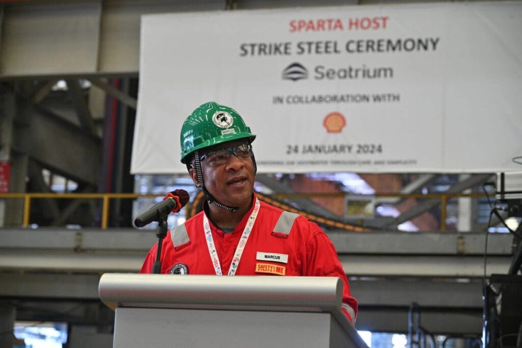 Steel manufacturing ceremony Seatrium Shell Gulf of Mexico 4
