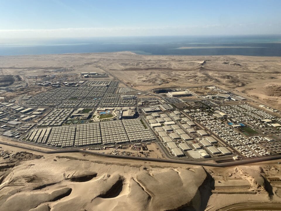City and logistics complex of The Line in Neom, Saudi Arabia