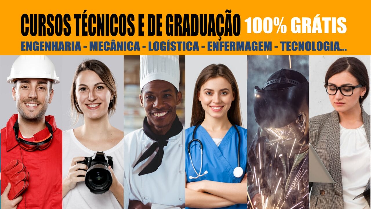 Senai e Senac abre vagas em cursos técnicos e de graduação totalmente gratuitas em Mecânica, Logística, Engenharia, Odontologia, Enfermagem e muito mais, no Programa Educação para Todos