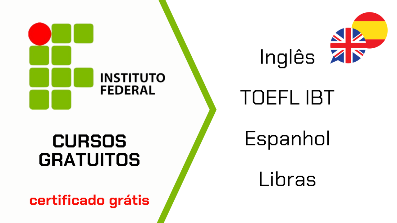 Instituto Federal oferece 200 vagas para aqueles que sonham em aprender inglês, espanhol e libras. As inscrições já estão abertas para os cursos gratuitos do IF.