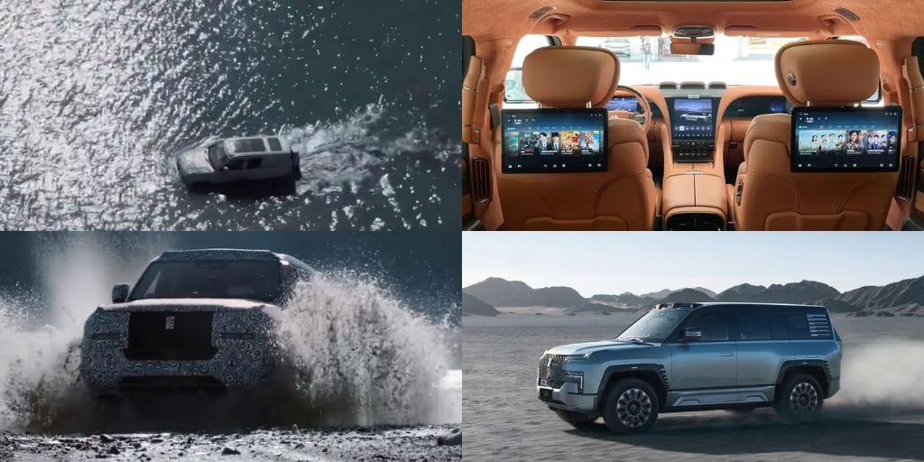 O BYD Yangwang U8 deve chegar ao Brasil ainda em 2024 como uma matriz tecnológica da marca chinesa. (Imagem: reprodução)