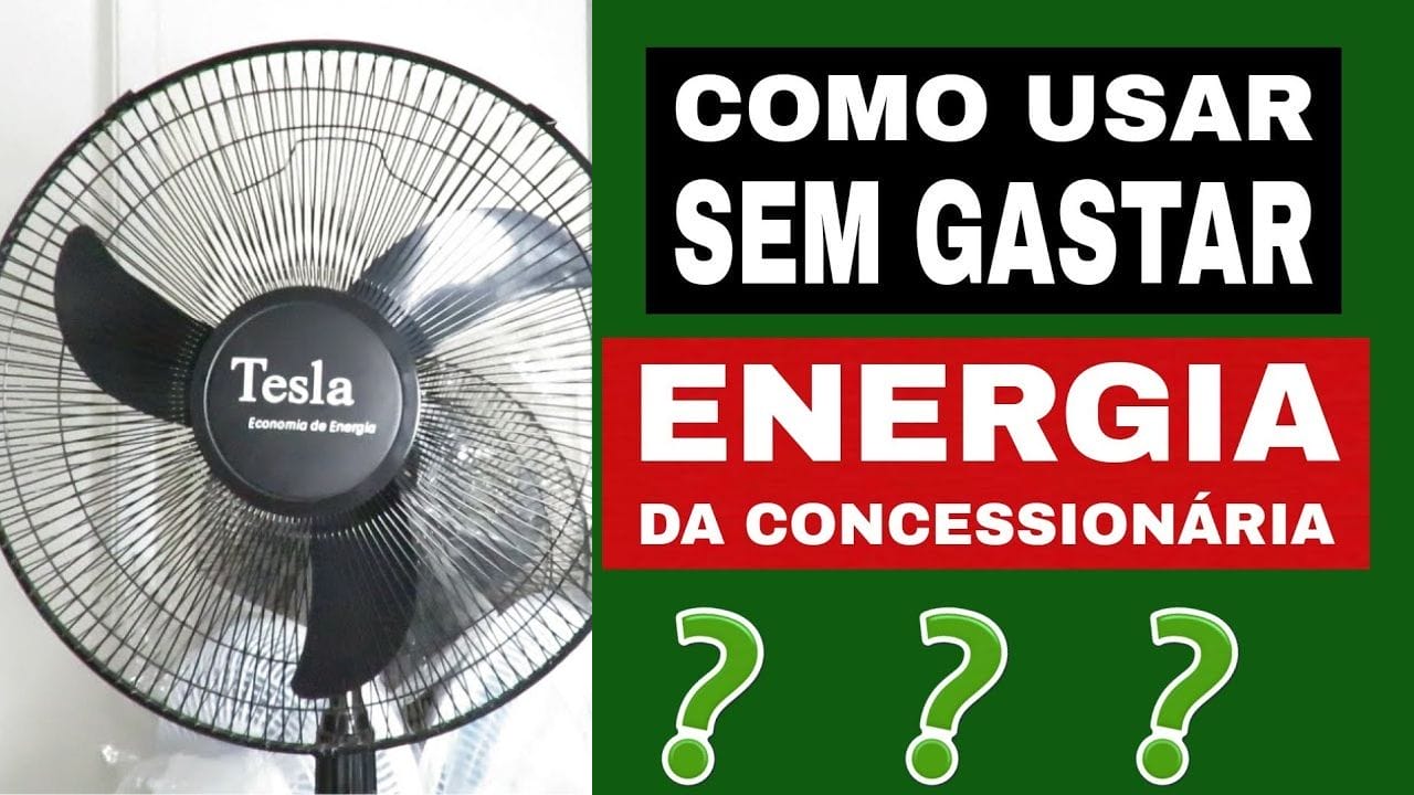 Como um ventilador pode ser alimentado por uma bateria de carro e painel solar sem consumo da rede elétrica