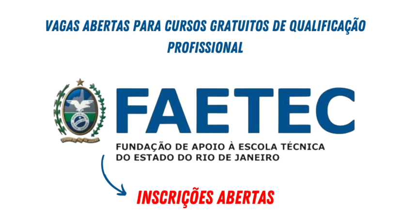 São mais de 6 mil vagas oferecidas pela Faetec para aqueles que desejam obter uma qualificação profissional 100% online por meio de cursos gratuitos.