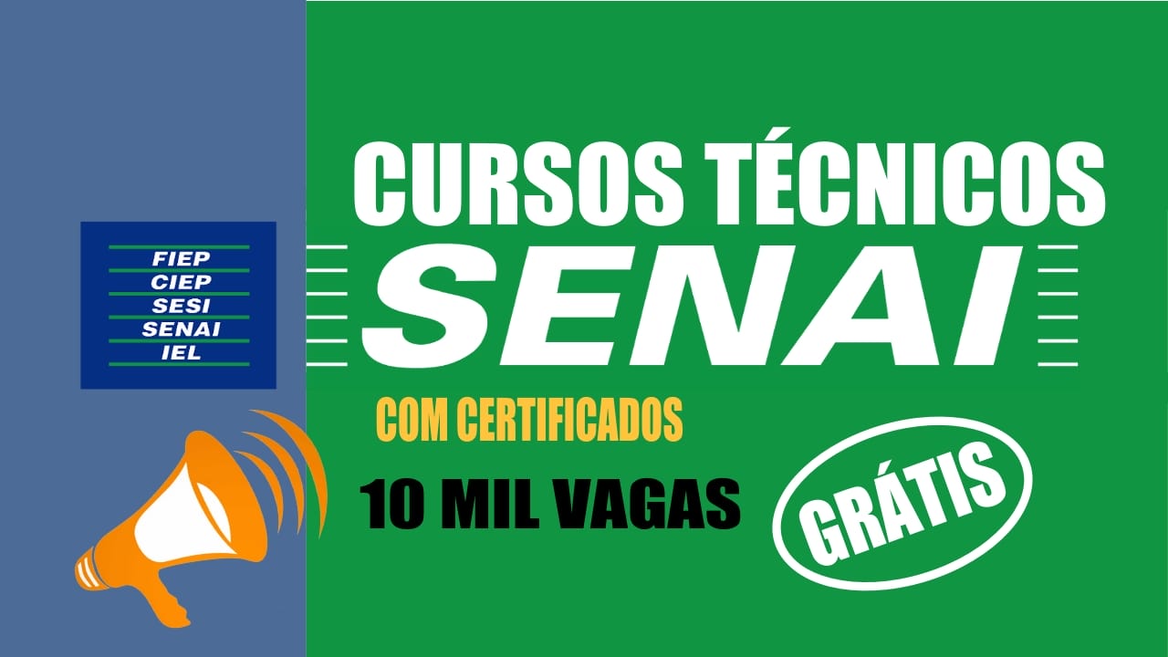 A oportunidade que você esperava: Senai oferece cursos técnicos e profissionalizantes gratuitos EAD, com certificação. Garanta a sua qualificação profissional!