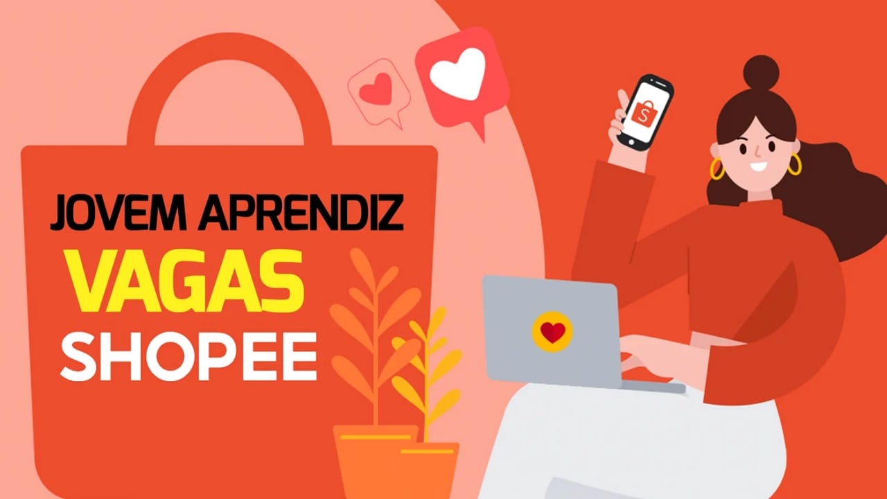 Shopee abre vagas de emprego para jovens de 17 e 24 anos com ensino médio completo para ocupar vagas home office, hibridas e presenciais em todo o Brasil
