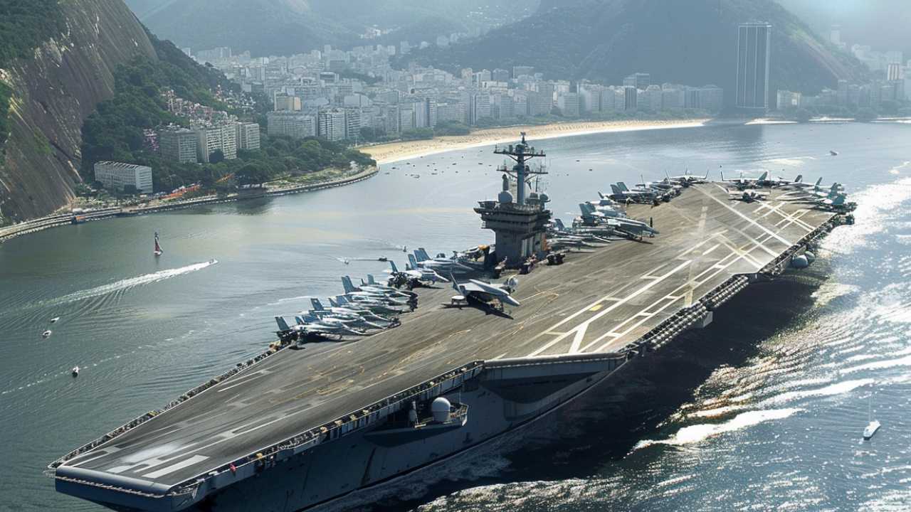 À medida que a 4ª Frota da Marinha dos Estados Unidos se aproxima da América do Sul, liderada pelo porta-aviões USS George Washington, questões surgem sobre os impactos de sua presença nas águas brasileiras e sul-americanas