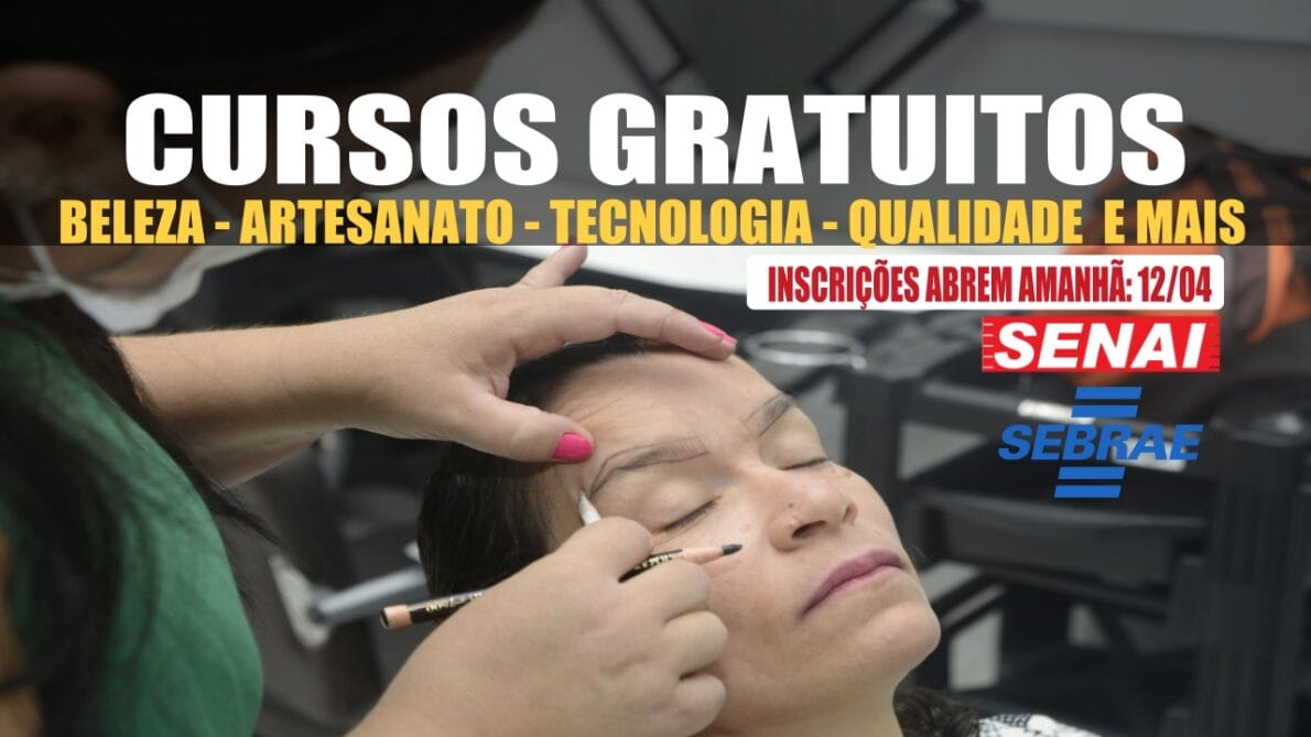 Cursos gratuitos para aqueles que desejam se especializar nas áreas da Beleza, Artesanato, Tecnologia, Qualidade, Negócios e Finanças e garantir um certificado do Senai ou do Sebrae em SP