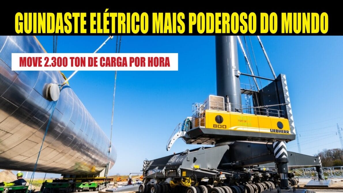 Incrível guindaste elétrico mais poderoso do mundo: com capacidade impressionante de mover mais de 2300 toneladas por hora, esse gigante lida com qualquer tipo de carga, desde minério, contêineres a máquinas colossais