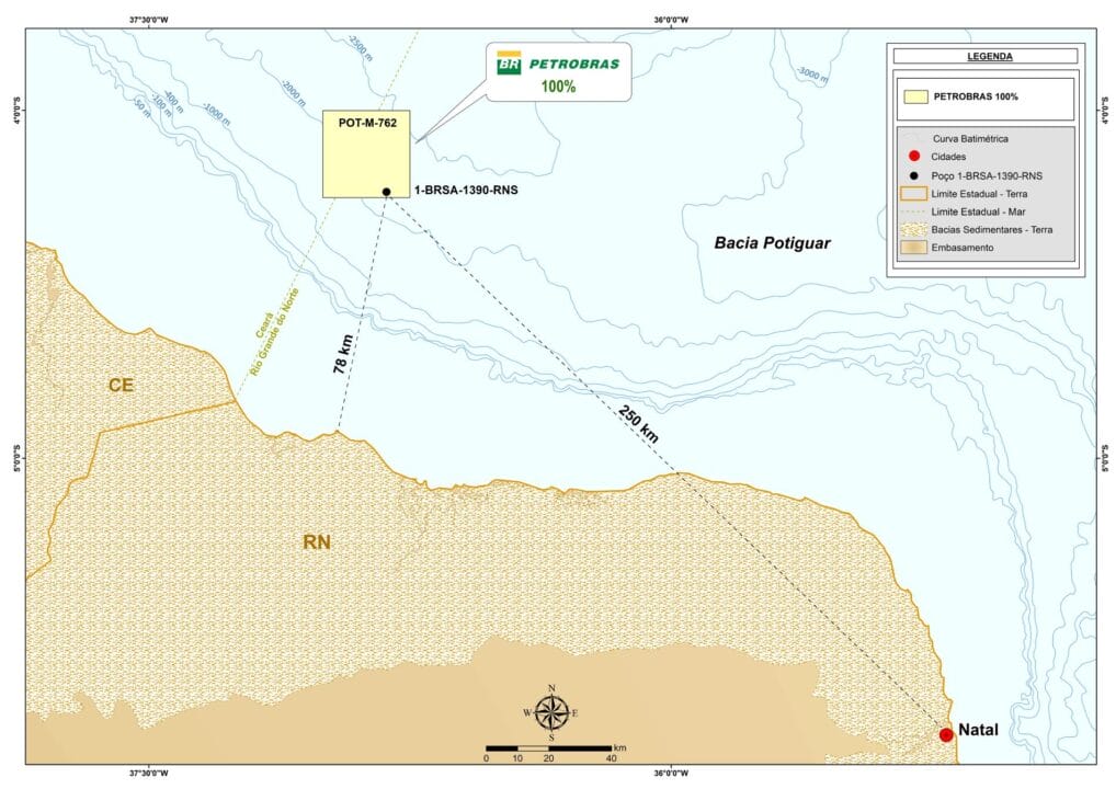 Map showing the location of the oil discovery.