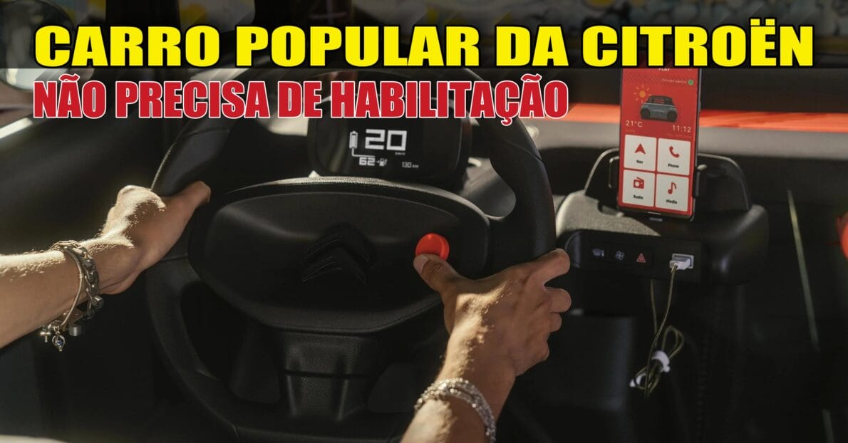 Citroën revoluciona o mercado automotivo e lança carro popular baratinho para quem tem o sonho de dirigir mas não tem habilitação (CNH)