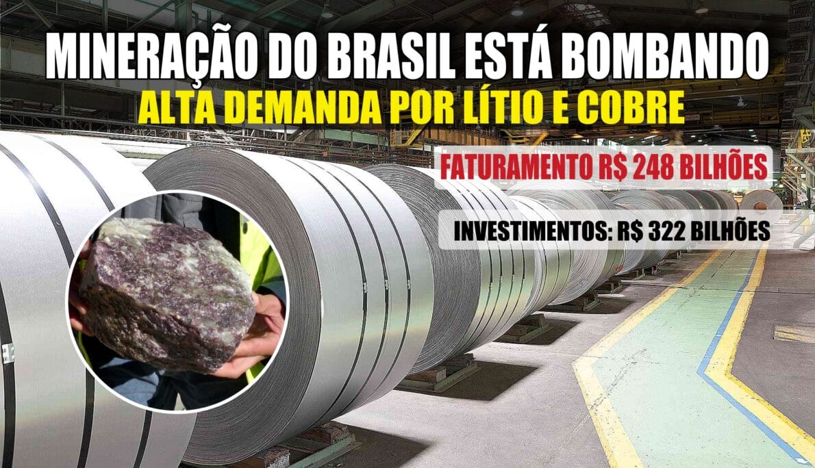 mineração - minério - aço inoxidável - lítio - cobre - ferro - produção - preço