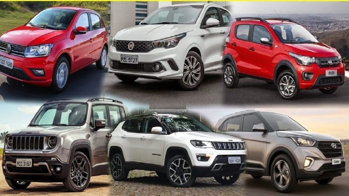 Fiat Strada, Onix, Corolla e T-cross - carros mais vendidos do Brasil