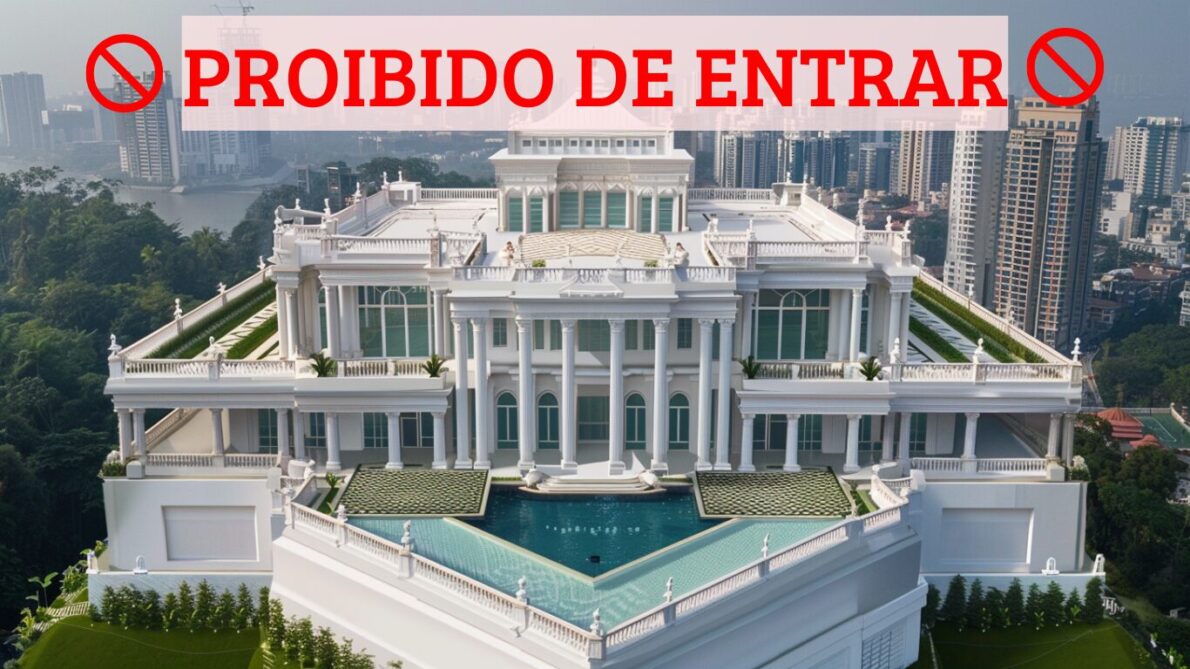 “magnata”, “arranha céu”, “casa branca” “construção” e “índia”