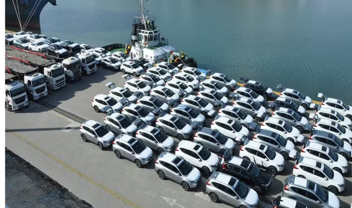 greve, veículos, portos